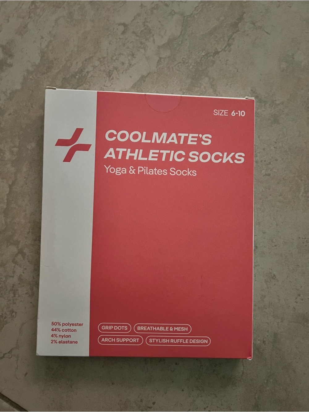 Pink Athletic Yoga & Pilates Socks - Size 6-10